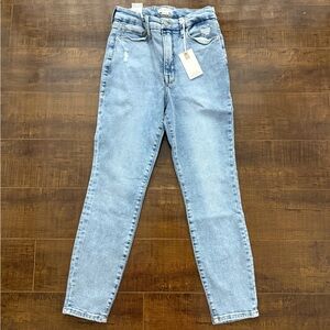 NWT Good American Good Waist Skinny Cropped Jeans in Indigo 619, size 6/28